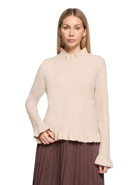 CARTOON Sweter w kolorze beżowym rozmiar: 46. Brązowe swetry Cartoon, bez wzorów, ze splotem, bez ramiączek. Za 169.95 zł.