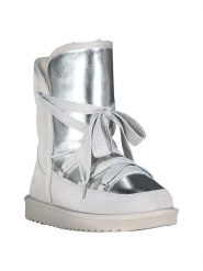 Geographical Norway Kozaki zimowe "Omondor" w kolorze srebrno-szarym rozmiar: 37. Szare kozaki Geographical Norway, na zimę, z futra, bez obcasa, bez zapięcia. Za 169.67 zł.