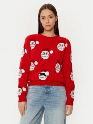 YSABEL MORA Sweter 70028 Czerwony Regular Fit. Czerwone swetry YSABEL MORA, xl, bez wzorów, z syntetyku, bez ramiączek. Za 99.99 zł.