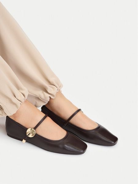 MEXX Baleriny EO-CC2553-1 Brązowy ciemny. Brązowe baleriny Mexx, bez wzorów, ze skóry, bez obcasa. Za 269.99 zł.