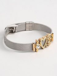 U.S. Polo Assn. Bransoletka z elementami ozdobnymi rozmiar: onesize. Szare bransoletki U.S. Polo Assn., z kryształem, pozłacane. Za 136.45 zł.
