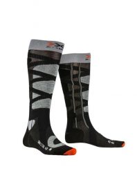 Skarpety narciarskie X-SOCKS SKI CONTROL 4.0. Brązowe skarpety X Socks, bez wzorów, z materiału. Za 98.00 zł.
