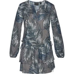 Długa tunika Premium bonprix biało-czarny z nadrukiem. Białe tuniki bonprix, bez wzorów, z materiału, bez kołnierzyka, bez ramiączek. Za 99.99 zł.