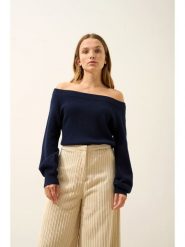 Just Cashmere Kaszmirowy sweter "Kelly" w kolorze granatowym rozmiar: S. Niebieskie swetry Just Cashmere, s, bez wzorów, z kaszmiru, bez ramiączek. Za 391.99 zł.
