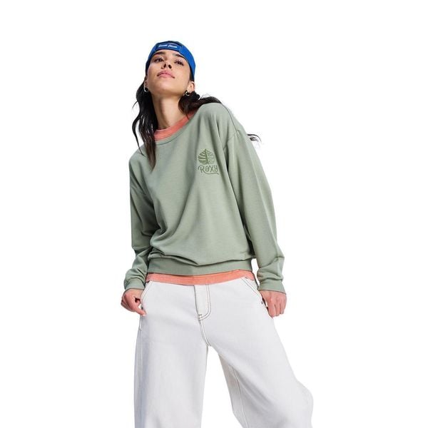 Top damski SURFING BY MOONLIGHT. Zielone koszulki sportowe Roxy, bez wzorów, z elastanu, bez ramiączek. Za 219.99 zł.