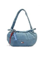 Tommy Jeans Torebka Tjw Icon Charms Denim Shlder Bag AW0AW18883 Niebieski. Niebieskie torebki klasyczne Tommy Jeans, bez wzorów, z denimu, bez dodatków. Za 409.99 zł.