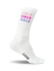 Skarpety Kolarskie Girls White. Białe skarpety LUXA, bez wzorów, z elastanu. Za 49.90 zł.