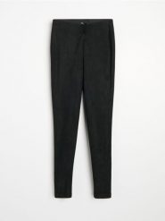 Legginsy z imitacji zamszu - czarny. Czarne legginsy Sinsay, l, bez wzorów. Za 39.99 zł.