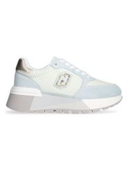 Liu Jo Skórzane sneakersy w kolorze kremowo-błękitnym rozmiar: 39. Brązowe trampki Liu Jo, bez wzorów, z materiału, bez zapięcia. Za 303.06 zł.