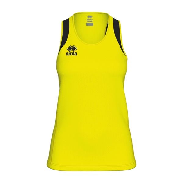 Damski tank top Errea Starter. Czarne topy ERREA, bez wzorów, bez kołnierzyka, bez ramiączek. Za 194.50 zł.