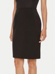Boss Spódnica ołówkowa Vileah 50490036 Czarny Slim Fit. Czarne spódnice Boss, bez wzorów, z wełny, ołówkowe. Za 459.99 zł.