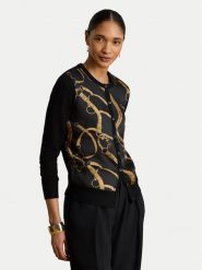LAUREN RALPH LAUREN Kardigan 200P13977001 Czarny Regular Fit. Czarne kardigany Lauren Ralph Lauren, s, bez wzorów, z syntetyku. Za 859.99 zł.