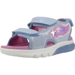 Sandały GEOX J SANDAL CIBERDRON G Niebieski. Niebieskie sandały Geox, bez wzorów, z syntetyku, sportowe, bez obcasa, bez zapięcia. Za 225.99 zł.