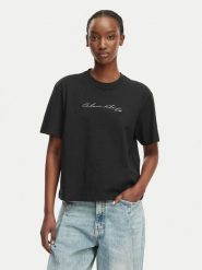 Calvin Klein Jeans T-Shirt LV047F820G Czarny Regular Fit. Czarne t-shirty Calvin Klein Jeans, l, bez wzorów, z bawełny, bez kołnierzyka, bez ramiączek. Za 209.99 zł.
