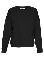 MOSS COPENHAGEN Bluza "Ima" w kolorze czarnym rozmiar: S/M. Czarne bluzy Moss Copenhagen, m, bez wzorów, z wiskozy, bez kaptura. Za 165.45 zł.
