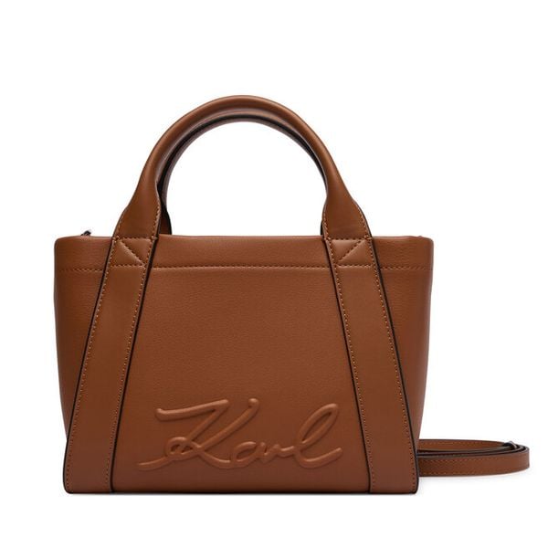 Torebka KARL LAGERFELD. Brązowe torebki klasyczne KARL LAGERFELD, bez wzorów, bez dodatków. Za 591.99 zł.