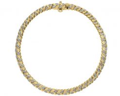 Bransoletka z żółtego złota z diamentami - 0,47 ct - próba 585. Żółte bransoletki Apart, z diamentem, złote. Za 14,990.00 zł.