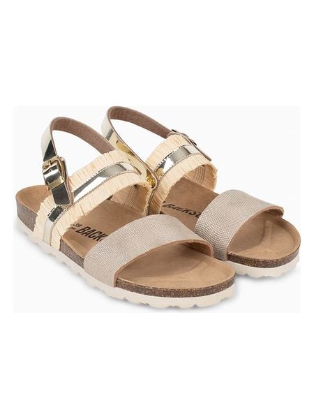 BACKSUN Sandały "Rafette" w kolorze beżowym rozmiar: 40. Brązowe sandały Backsun, bez wzorów, klasyczne, z otwartym noskiem, bez obcasa, bez zapięcia. Za 167.28 zł.