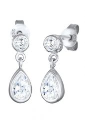 Elli Damskie eleganckie kolczyki krople z cyrkoniami ze srebra próby 925 Sterling Silver Kolczyki 1 ct. Szare kolczyki Elli, z cyrkonią, srebrne. Za 203.99 zł.