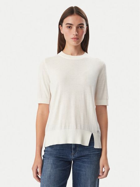 Liu Jo Bluzka WF6419 MA16R Kremowy Regular Fit. Białe bluzki Liu Jo, xs, bez wzorów, z syntetyku, bez kołnierzyka, bez ramiączek. Za 389.99 zł.