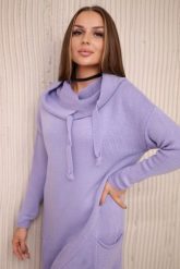 Sweter z kopertowym dołem jasny fioletowy. Fioletowe swetry KESI, l, bez wzorów, z wełny, bez ramiączek. Za 200.74 zł.