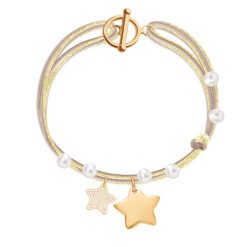 Bransoletka Spirit of Christmas. Brązowe bransoletki Lilou, z cyrkonią, pozłacane. Za 412.00 zł.