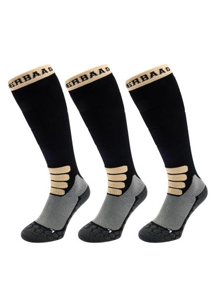 Skarpety narciarskie - Merino Wool Pro - 3 pary - Czarne. Czarne skarpety POEDERBAAS, bez wzorów, z elastanu. Za 372.59 zł.
