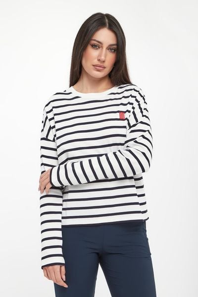 Bluzka damska w paski SPORTALM. Bluzki Sportalm, bez wzorów, bez kołnierzyka, bez ramiączek. Za 739.00 zł.