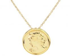 Złoty naszyjnik, ankier - kamea. Żółte naszyjniki Apart, złote. Za 799.00 zł.