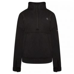 Damska Bluza Z Suwakiem Recoup II. Czarne bluzy Dare 2b, xl, bez wzorów, z bawełny, z kapturem. Za 62.99 zł.