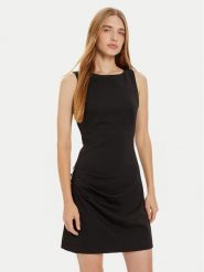 Guess Sukienka koktajlowa Lena W4BK14 KBJP2 Czarny Slim Fit. Czarne sukienki Guess, m, z aplikacjami, ze lnu, wizytowe, bez kołnierzyka, bez ramiączek. Za 219.99 zł.