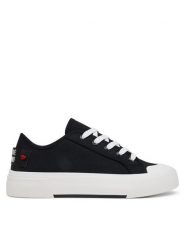 LOVE MOSCHINO Trampki JA15012G0MJP0000 Czarny. Czarne trampki Love Moschino, bez wzorów, z materiału, bez zapięcia. Za 569.99 zł.