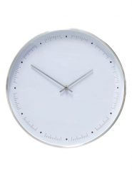 Hübsch Zegar ścienny "Time" w kolorze białym - Ø 40 cm rozmiar: onesize. Białe zegarki Hübsch, metalowe. Za 154.95 zł.