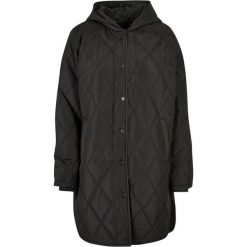 Kurtka parka damska z kapturem Urban Classics Oversized Diamond Quilted. Czarne kurtki Urban Classics, na zimę, bez wzorów, z kapturem. Za 380.00 zł.