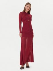 Bardot Sukienka wieczorowa Veria 59987DB Bordowy Regular Fit. Czerwone sukienki Bardot, bez wzorów, z syntetyku, wizytowe, bez kołnierzyka, bez ramiączek. Za 639.99 zł.