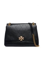 Tory Burch Torebka Charlie 185828 Czarny. Czarne torebki klasyczne Tory Burch, bez wzorów, ze skóry, bez dodatków. Za 3,069.00 zł.