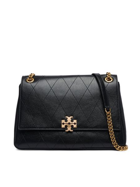 Tory Burch Torebka Charlie 185828 Czarny. Czarne torebki klasyczne Tory Burch, bez wzorów, ze skóry, bez dodatków. Za 3,029.00 zł.