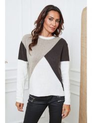 So Cachemire Sweter "Lanos" w kolorze brązowo-beżowo-kremowym rozmiar: L. Brązowe swetry So Cachemire, l, bez wzorów, z kaszmiru, bez ramiączek. Za 187.99 zł.