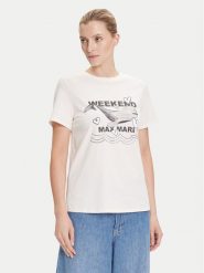 Weekend Max Mara T-Shirt Guglia 2525976031 Écru Regular Fit. T-shirty Weekend Max Mara, xxl, bez wzorów, z bawełny, bez kołnierzyka, bez ramiączek. Za 439.99 zł.