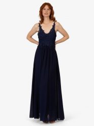 APART Sukienka w kolorze granatowym rozmiar: 40. Niebieskie sukienki Apart, na co dzień, bez wzorów, z koronki, bez kołnierzyka, bez ramiączek, maxi, proste. Za 173.99 zł.