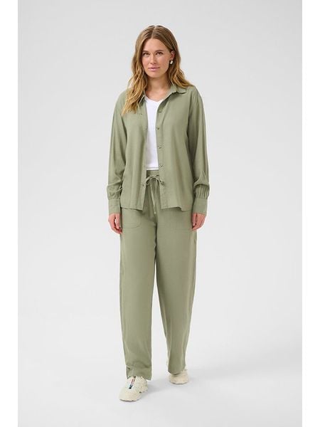 Kaffe Koszula w kolorze khaki rozmiar: 40. Brązowe koszule Kaffe, bez wzorów, bez kołnierzyka, bez ramiączek. Za 91.99 zł.