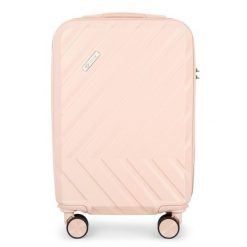 Walizka podróżna mała kabinowa S ABS SOLIER KYOTO 1071 beżowa 20'. Brązowe walizki Solier, bez wzorów, małe. Za 129.00 zł.