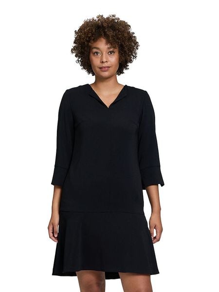 CARTOON Sukienka w kolorze czarnym rozmiar: 44. Czarne sukienki Cartoon, na co dzień, bez wzorów, bez kołnierzyka, bez ramiączek, midi, proste. Za 117.73 zł.