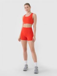 4F Legginsy krótkie treningowe damskie - czerwone XS. Czerwone legginsy 4f, s, bez wzorów, z dzianiny, z podwyższonym stanem, krótkie. W wyprzedaży za 39.99 zł.