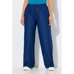 Damskie Funkcyjne spodnie treningowe szerokie nogawki elastyczny pas. Niebieskie spodnie dresowe Ulla Popken, na lato, plus size, bez wzorów, z elastanu, trekkingowe. Za 279.99 zł.