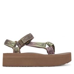 Sandały Teva. Sandały Teva, bez wzorów, bez obcasa, na koturnie, bez zapięcia. Za 259.99 zł.