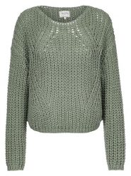 Herrlicher Sweter "Coviny" w kolorze zielonym rozmiar: XS. Zielone swetry Herrlicher, xs, bez wzorów, ze splotem, bez ramiączek. Za 180.91 zł.