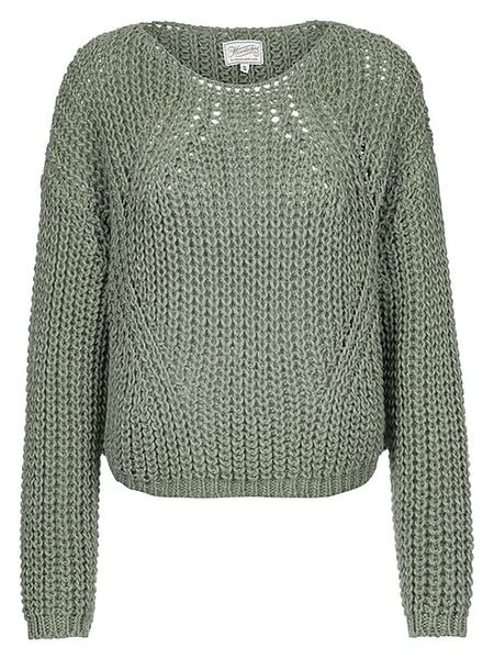 Herrlicher Sweter "Coviny" w kolorze zielonym rozmiar: S. Zielone swetry Herrlicher, s, bez wzorów, ze splotem, bez ramiączek. Za 204.95 zł.
