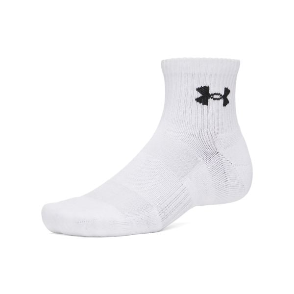 Under Armour UA PERFORMANCE COTTON 3P QTR Skarpety unisex. Białe skarpety Under Armour, bez wzorów, z bawełny. W wyprzedaży za 35.99 zł.