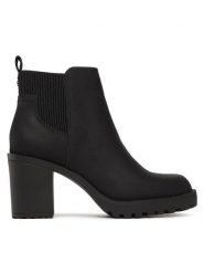 ONLY Botki Barbara 15184295 Czarny. Czarne botki Only, bez wzorów, ze skóry, bez obcasa, na słupku, bez zapięcia. Za 279.99 zł.